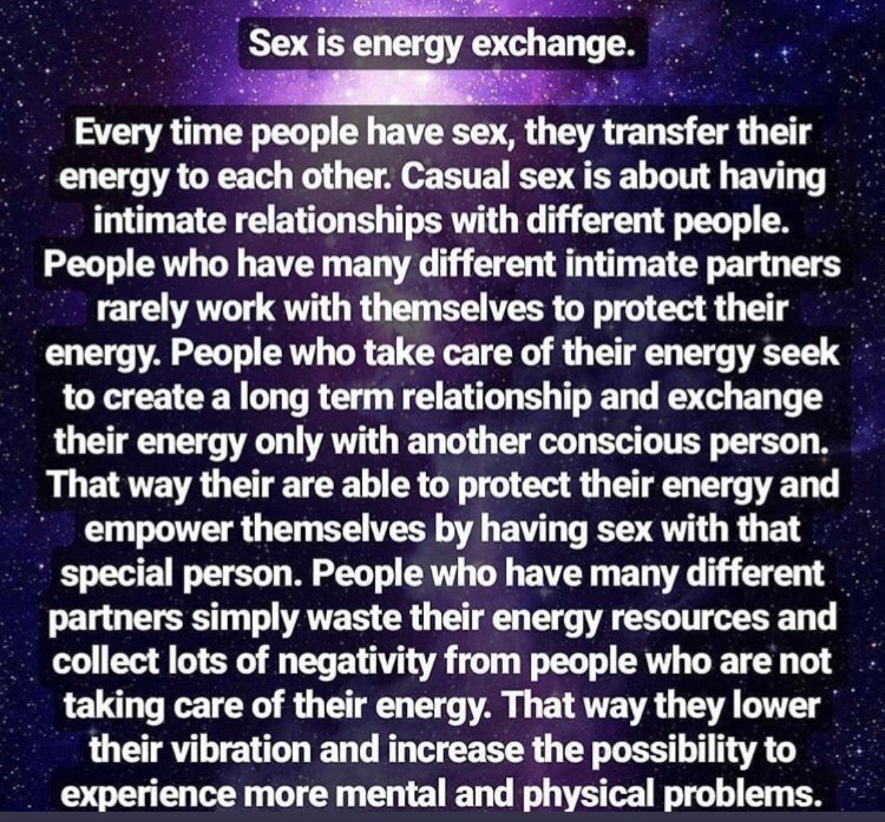How does casual sex lower your vibration?  Steemit